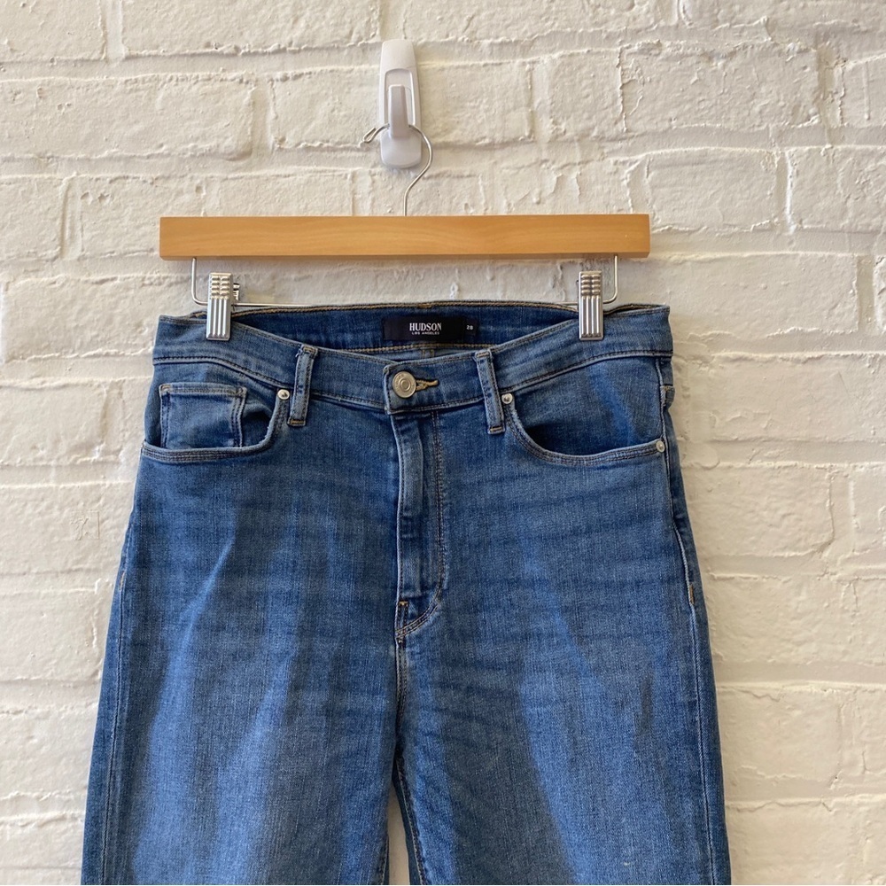 Hudson || Barbara High Waist Straight Jeans Omega Wash Blue 28 - Picture 3 of 12